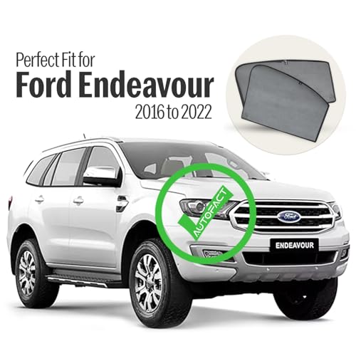 Image of Autofact Car Sunshades for Ford Endeavour (2016 to 2022), UV Protection, Useful Car Accessories, Custom fit Sun Shades for Side Windows, Set of 6