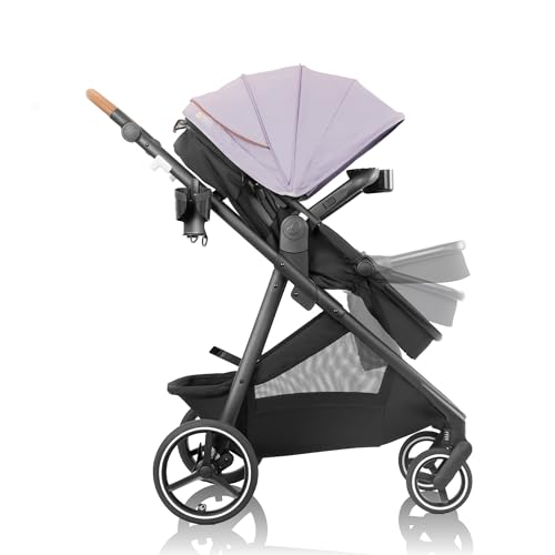 Image of Evenflo Shyft Intuiti+ Stroller with Green & Gentle Fabric (Agate)
