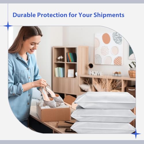 Image of Fuxury Poly Mailers 17.7 X 22 inch 50 Pcs,Large Shipping Bags for Clothes,White | Tear-resistant Shipping Envelopes,Durable Self Seal Mailing Bag,Waterpoof Large Polymailers For Business,Boutique & Online