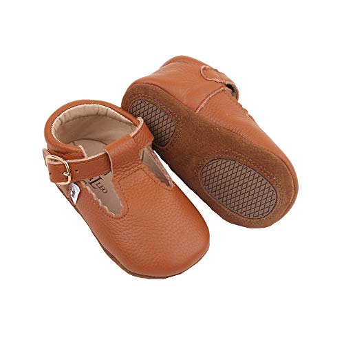 Liv & Leo T-Bars Mary Janes Flats Oxford Shoes Dress Girls Ribbed Edge Genuine Leather Soft Sole - 0-24 Months4