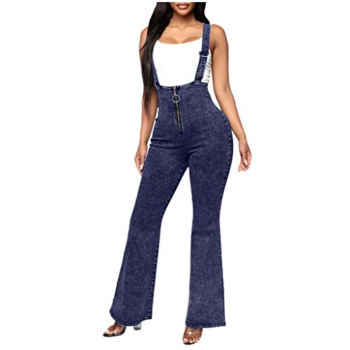 Centory Womens Loose Baggy Classic Adjustable Straps Pockets Denim Bib Overalls Jeans Pants