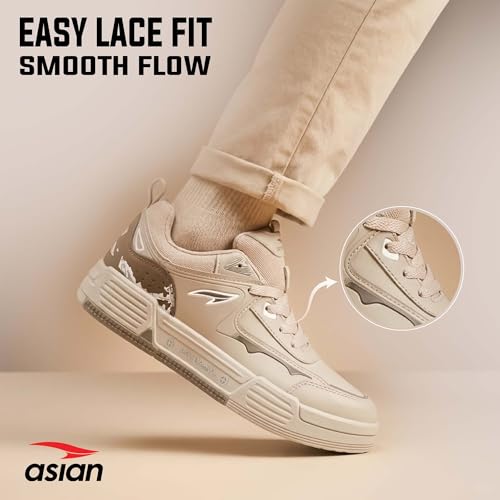 Image of ASIAN Lifestyle-02 Men's Stylish Sneakers | Comfortable Sporty Sneakers with PU Upper & Cushioned Insole | Ideal for Gym, Walk, Travel, & Casual Wear