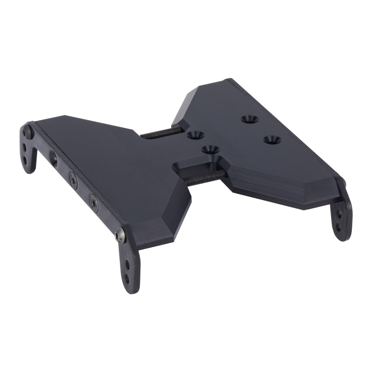 Photo 1 of 1/10 RC Skid Plate,1Pcs Delrin Transmission Plate Carbon Fiber Chassis Skid Plate for 1/10 RC Crawler Axial Scx10II or III Capra 1.9 UTB Upgrade Parts