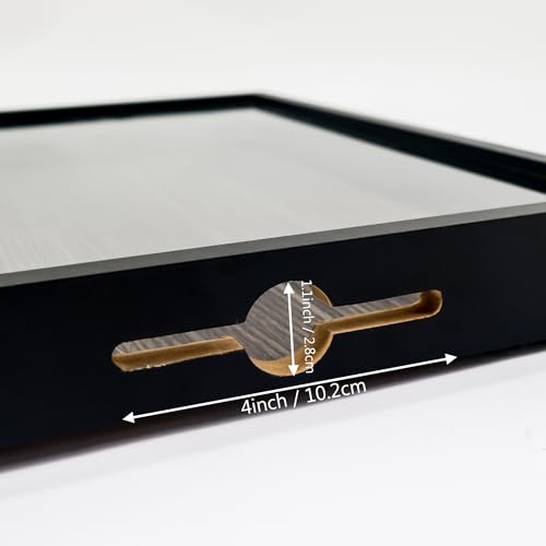 Image of GraduationMall 12x16 Top Loading Shadow Box Frame with HD Glass,Wood Display Case with Slot,1.25 inches Interior Depth,Ideal for Wine Bottle Caps,Tickets,Shells,Stamps and More,White