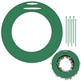 Maasechs 1 Piece Door Protecting Holiday Wreath Pad with Ties Rubber Pad Door Protector Prevent Scratches for Christmas Seasonal Decorative Protection Walls Glass (Fits 24 to 26 Inch Wreaths,Green)