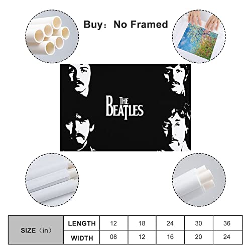 SHUPSY Poster décoratif sur toile The Beatles Banks – 30 x 45 cm - Les Beatles, Paul McCartney, John Lennon, RIngo Starr, George Harrison SHUPSY Poster décoratif sur toile The Beatles Banks - 30 x 45 cm – Image 3