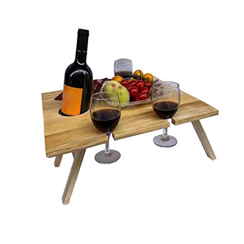 2xFoldable Outdoor Wine Rack Picnic Table Wine Glass Holder 34x30x16cm-picture-11