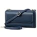 FLO-MOTOR RFID Womens Wallet Purse Wristlet PU Leather Crossbody Clutch with 2 Straps