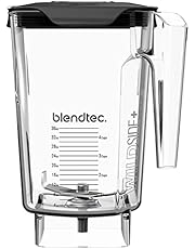 Blendtec WildSide (90 oz volume/36 oz Wet/Dry Fillable) -Five Sided-Professional-Grade Blender Jar-Vented Latching Lid-BPA-Free-Clear, 90 fl Ounces