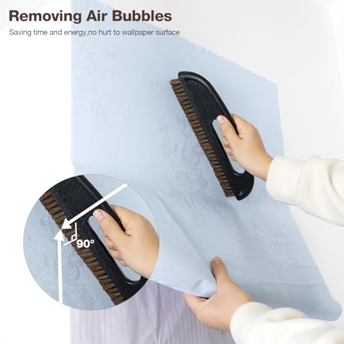 Gomake Wallpaper Smoothing Tool Wallpaper Brush Tools Kit with Felt Squeegee Craft Precision Knife for Paper Peel and Stick Wallpaper Car Wrap Vinyl Window Tint Film Wallpaper Adhesive (Kit 02) - Image 3