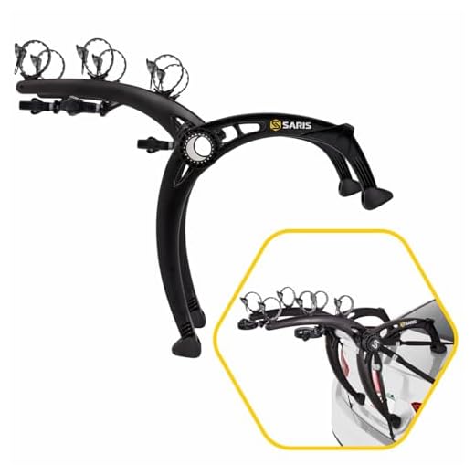 Saris Bones EX Trunk Bike Rack Carrier, Mount 3 Bikes, Black