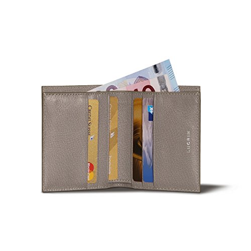 Preisvergleich Produktbild Lucrin - Etui für Kreditkarten und Geldscheine - Hellbraun - Ziegenleder