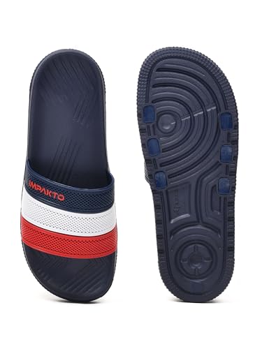 Image of Impakto Men's Casual Sliders | Cushioned Comfort Slip-On Slipper | Lightweight EVA Sole | Slippers for Home & Outdoor Use