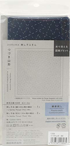 Image of DARUMA Sashiko Sampler Original Cloth Navy Color (Mountain Range)