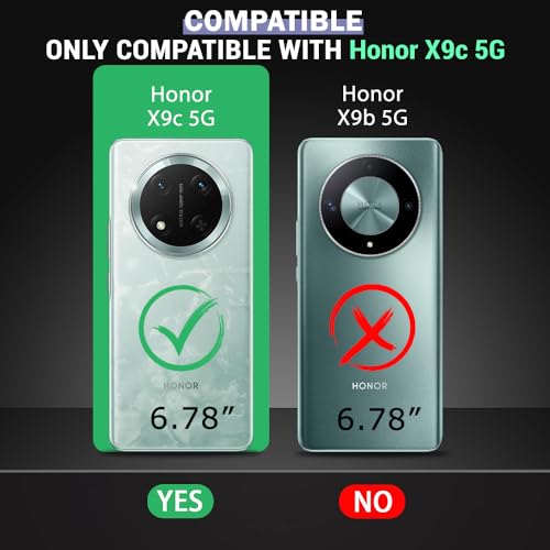 Image of TheGiftKart Tough Armor Bumper Back Cover Case for Honor X9C 5G | Rotating Camera Cover, Kickstand & Ring Holder | 360 Degree Protection Back Cover Case for Honor X9C 5G (PC & TPU, Black)