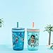 Zak Designs Disney Moana 2 Kelso Toddler Cups For Travel or At Home, 15oz 2-Pack Durable Plastic Sippy Cups With Leak-Proof Design is Perfect For Kids (Moana, Maui, Simea)