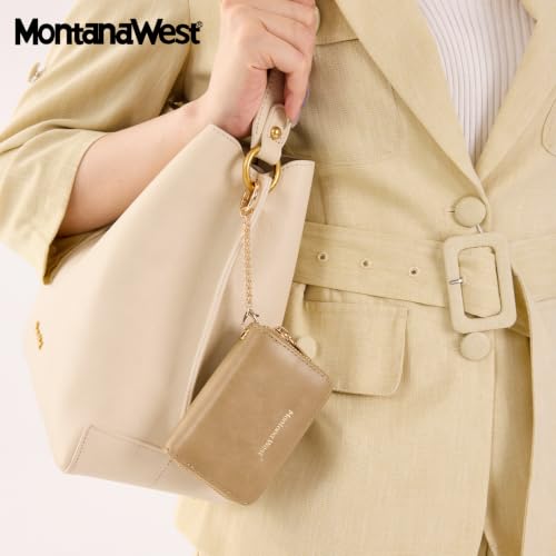 Image of Montana West RFID Blocking Small Credit Card Holder Wallet for Women with Zipper Soft Compact Women's Wallet Gift Idea