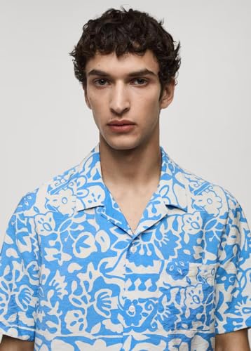 Image of Luxrio Casual Printed Textured Fabric Shirt for Men Regular Fit Cotton Blend
