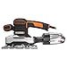 WORX WX642.1 Schwingschleifer 270W– Elektrisches Profi Schleifwerkzeug – Schleifen ohne Staub – Inkl. Schleifpapier & Koffer, Schwarz, Orange