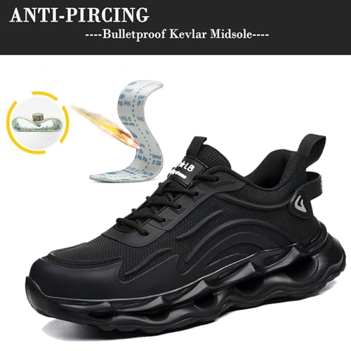Image of Nutropa Steel Toe Shoes for Men Women Work Safety Footwear Lightweight Breathable Comfortable Industrial Construction Sneakers