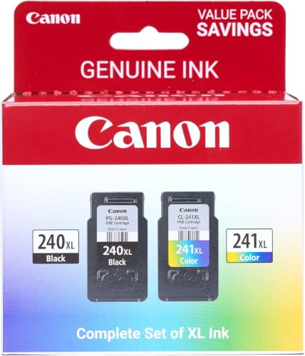Image of Canon Genuine Ink PG-240 XL /CL-241 XL Value Pack (2 Cartridges),Compatible with MG2120 /3120 /4120 /2220 /3220 /4220 /3520 /3620,MX372 /392 /432 /452 /472 /512 /522 /532,TS5120,(Pack of 12)