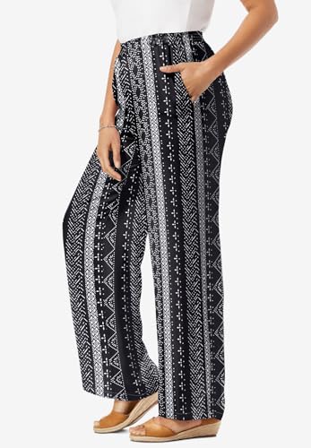 Woman Within Plus Size Pull-On Elastic Waist Soft Pants3