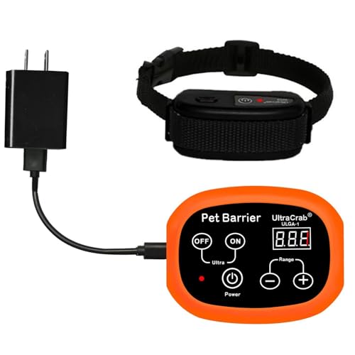 UltraCrab Indoor Pet Barrier for Home,Keeps Areas Off Limits,Dog Home Proofing, Waterproof/Rechargeable/Beep/Static Training Collar,Wireless Electric Fence,1 Dog Orange Kit