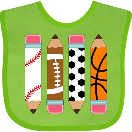 inktastic Back To School Sports Pencils Baby Bib