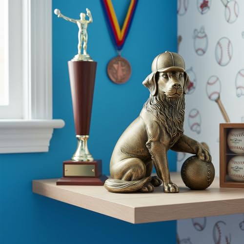 Estatua Perro Golden Retriever Deportista Decoración Hogar miniatura 5