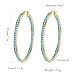 CiNily Large Hoop Earrings for Women Hypoallergenic,Stainless Steel Turquoise Big Hoop Earring Large Rhinestone Hoops Hoop Earrings Jewelry Gift 2