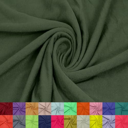 60 Wide Rayon Spandex Jersey Knit Fabric by The Yard - 4-Way Stretch 200GSM Medium Weight -Soft & Breathable - Apparel Accessories Maternity & Decorations
