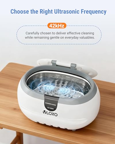 VLOXO Ultraschallreinigungsgerät 600ml – 42kHz Ultraschallreiniger Ultraschallbad...
