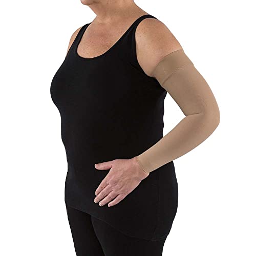 JOBST Bella Strong Compression Sleeves, 20-30 mmHg, Armsleeve, Silicone Dot Band, Natural, Size 3