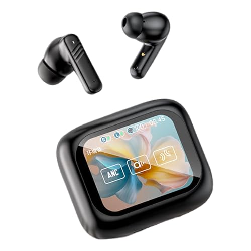 スポーツイヤホン - コンパクトワイヤレスイヤホン 耳栓型 | タッチコントロール 充電ケース 長寿命バッテリー ノイズキャンセリング,ゲーム 旅行 自宅 ワークアウト 通勤 ランニング 勉強向け