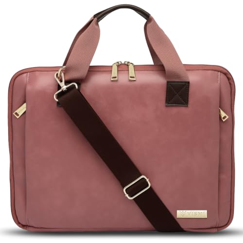Image of VISMIINTREND Stylish Leather Laptop Bags for Men & Women | Office, Messenger, Shoulder, Handbag | Fits 13 inch,14 inch, 15.6 Inch Laptops, Macbook | Corporate Gifts for Men, Clients, Employees