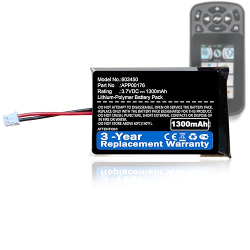 Nzzz 1300mAh Battery fits Minn Kota iPilot Link Remote BT, Fix Your Remote, APP00176, 2390710 Battery