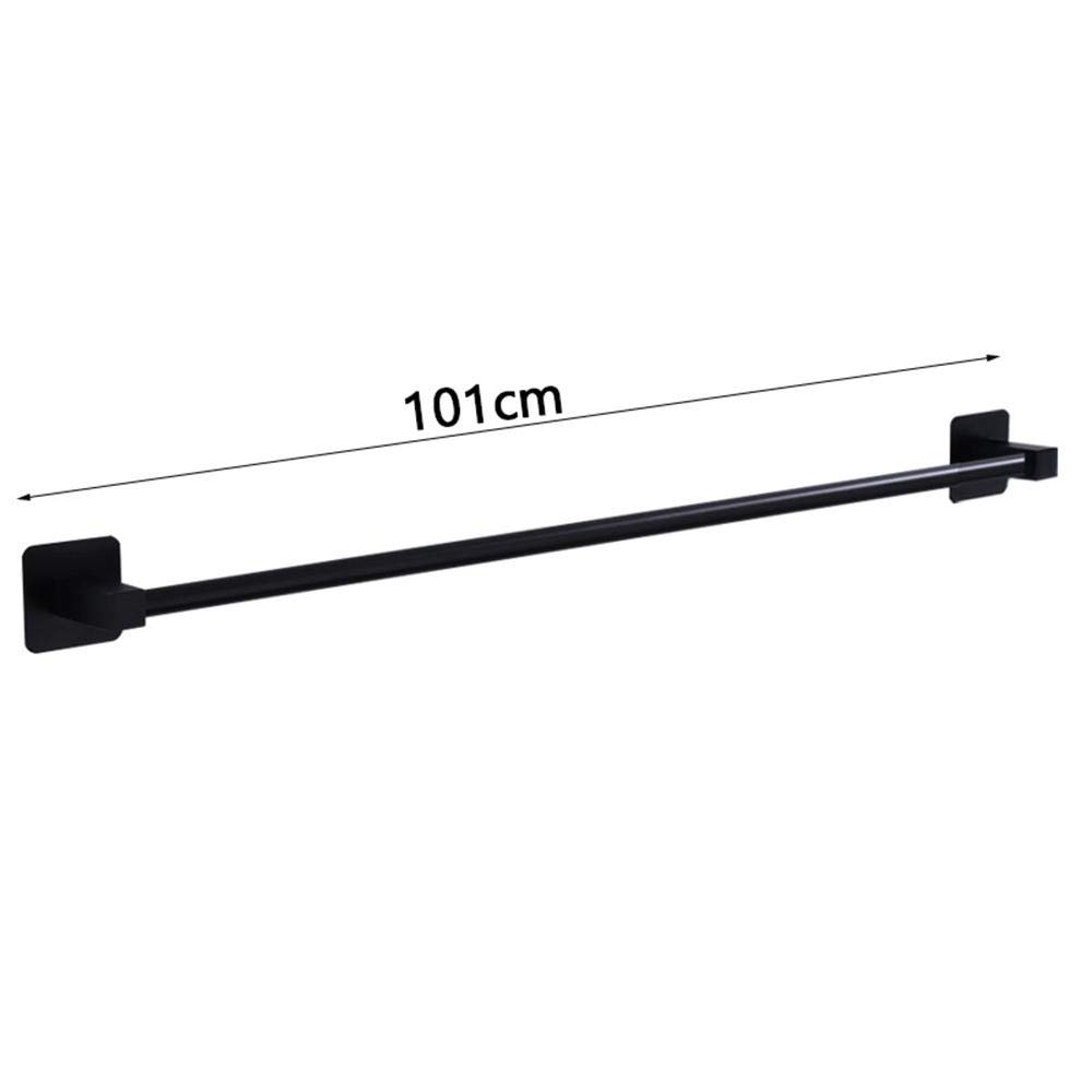 Portasciugamani rustico industriale da parete, in acciaio inox, stile vintage, per bagno, 48 cm, nero