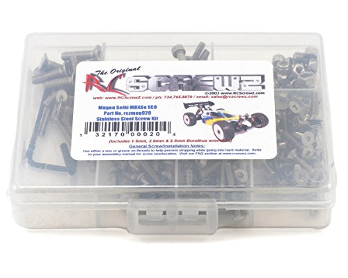 Kit de vis en acier inoxydable Rc Screwz Mugen Seiki Mbx-6 Eco visserie RC buggy