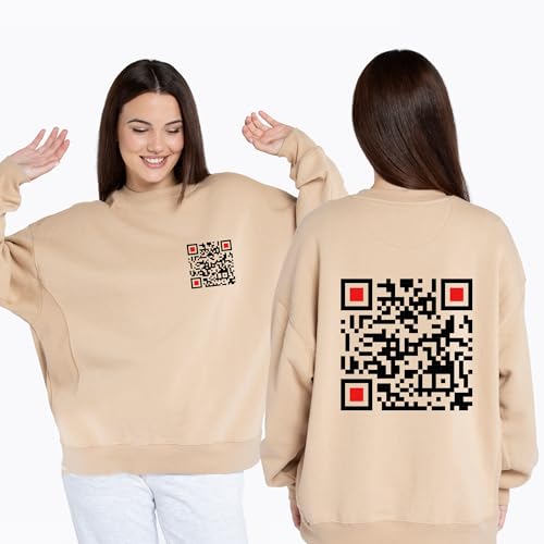 Custom QR Code Hoodie, Personalized QR Code Shirt For Men, Add Any Link, Photo, Or Text, Funny QR Code Print On Your Hoodie Black, Qr Hoodie, Funny Code Hoodie, Qr Code Sweater, Qr Code Sweatshirt4