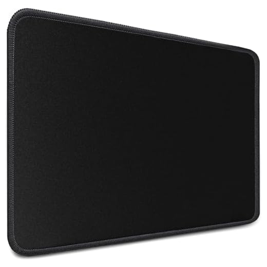 Sidorenko Gaming Mauspad - 280 x 200 mm - Vernähte Kanten - Rutschfest - Mousepad mit einer speziellen Oberfläche verbessert Geschwindigkeit und Präzision | schwarz