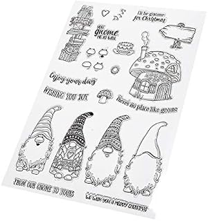 Artibetter 1 Set Christmas Santa Claus Gnome Stamps and Die Set for Card Making and Scrapbooking