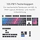 Glorious Gaming Afterparty GPBT Gradient-Tastenkappen, Set mit 135 PBT-Tasten, MX-kompatibel, ISO-Layout, für mechanische Tastaturen in den Formaten 60%, 65%, 75%, TKL und 100% - Deutsche QWERTZ