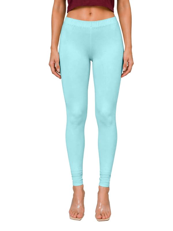 Image of TRENDMALLS Women's Microfiber Elastane Stretch Soft Churidar Length Leggings with Ultrasoft Waistband