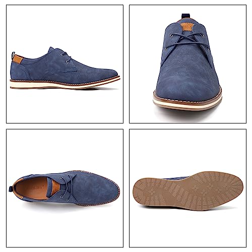 Eliteland Men's Dress Shoes, Mens Oxford Shoes, Leather Stylish Lace-Up Wingtip Brogues, Business Casual Formal Derby Shoe #TOP4