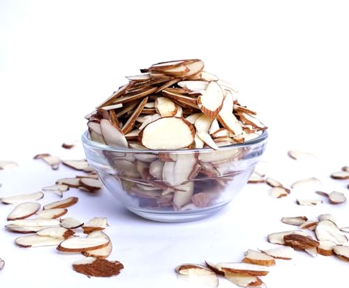 Image of Minimal Sliced Almonds 100g | Thinly Sliced Raw Almonds | Crunchy & Fresh | Ideal for Baking, Desserts & Garnishing | Badam Flakes Dry Fruits