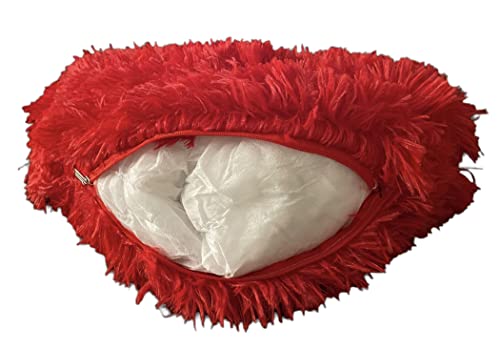 Coussin coeur Saint Valentin rouge GMM 40 x 30 cm effet 3D