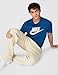 Nike Men's Club Open Hem Brushed Fleece Pants, Light Khaki/Light Khaki/White, Large