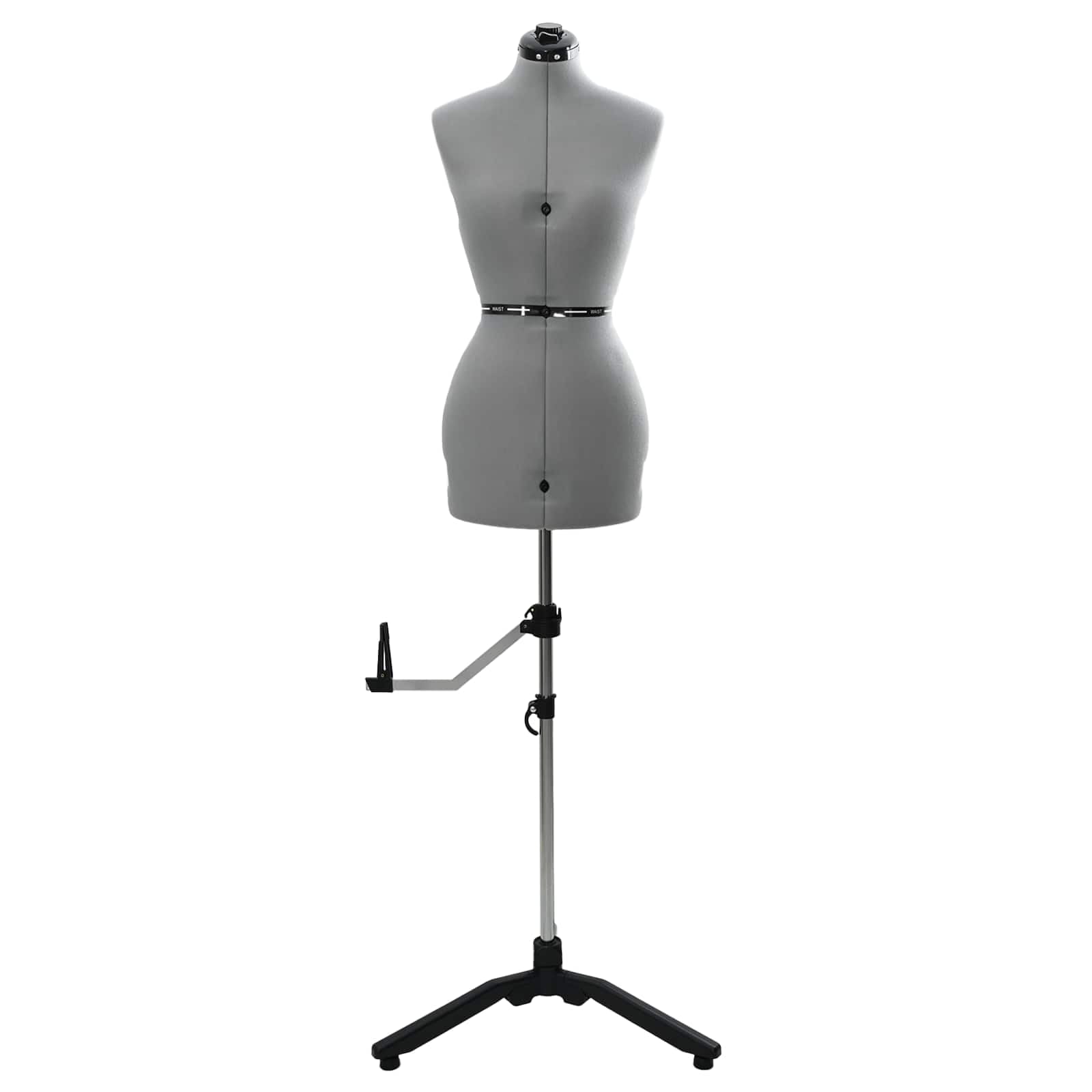 Maniquí de costura para mujer ajustable, busto de costura talla S, torso de terciopelo con soporte, altura ajustable 95-160 cm, alfiletero para diseño de moda