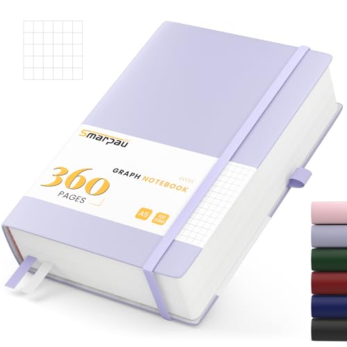 Taccuino A5 a quadretti – copertina rigida in pelle con