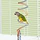 Vogel-Sitzstange, Hanfseil Vogelkäfig-Ständer, 100cm/150cm Insgesamt Lange, Vogel Stehen Klettern Spielzeug für Papageien, Nymphensittiche, Sittiche, Wellensittiche, Unzertrennliche